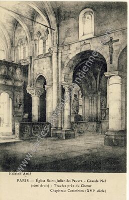 Carte postale ancienne Eglise St Julien le Pauvre — Paris 5e (Paris)