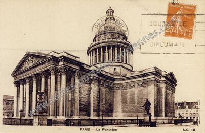 Carte postale ancienne Le Pantheon — Paris 5e (Paris)