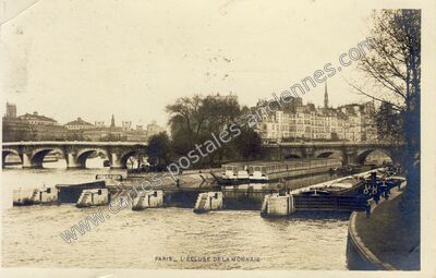 Carte postale ancienne ecluse de la monnaie — Paris 6e (Paris)