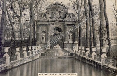 Carte postale ancienne Fontaine de Medicis — Paris 6e (Paris)