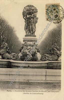 Carte postale ancienne Fontaine des Quatre Parties du Monde — Paris 6e (Paris)