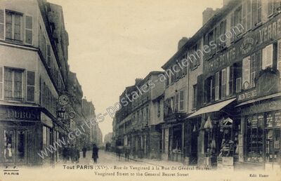 Carte postale ancienne rue de vaugirard — Paris 15e (Paris)