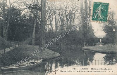 Carte postale ancienne Lac de Bagatelle — Paris 16e (Paris)