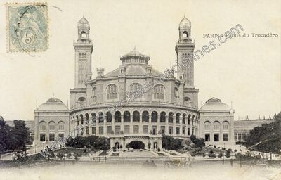 Carte postale ancienne Palais du Trocadero — Paris 16e (Paris)