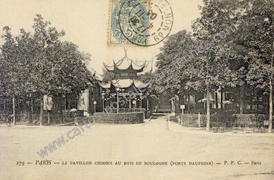 Carte postale ancienne Pavillon Chinois — Paris 16e (Paris)