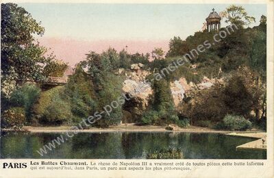Carte postale ancienne Buttes Chaumont — Paris 19e (Paris)