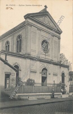 Carte postale ancienne Eglise Ste Genevieve — Paris 18e (Paris)