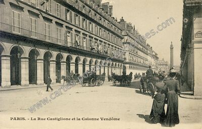 Carte postale ancienne rue castiglione — Paris 1e (Paris)