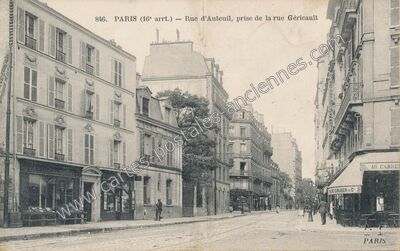 Carte postale ancienne Rue d'Auteuil — Paris 16e (Paris)