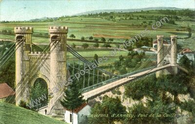 Carte postale ancienne Pont de la Caille — Annecy (Haute-Savoie)