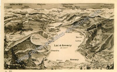 Carte postale ancienne Lac d'Annecy — Non Localisée (Haute-Savoie)