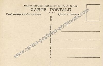 Carte postale ancienne Arriere L'Fauraz — Annemasse (Haute-Savoie)