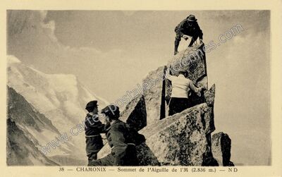 Carte postale ancienne Aiguille de l'M — Chamonix-Mont-Blanc (Haute-Savoie)