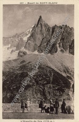 Carte postale ancienne Aiguille du Dru — Chamonix-Mont-Blanc (Haute-Savoie)