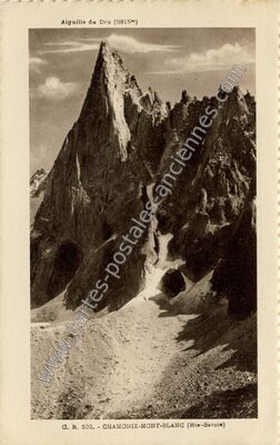 Carte postale ancienne Aiguille du Dru — Chamonix-Mont-Blanc (Haute-Savoie)