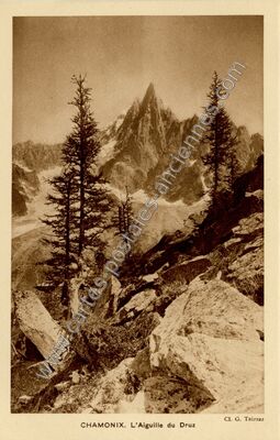 Carte postale ancienne Aiguille du Dru — Chamonix-Mont-Blanc (Haute-Savoie)