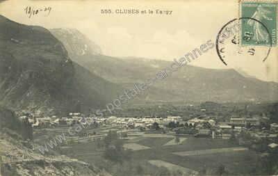 Carte postale ancienne Cluses et le Eargy — Cluses (Haute-Savoie)