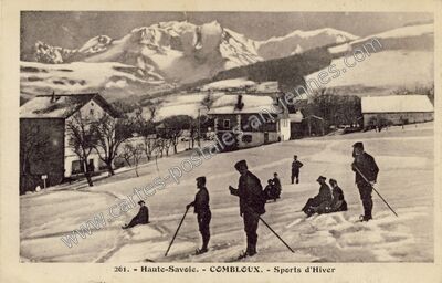 Carte postale ancienne Sports d'Hiver — Combloux (Haute-Savoie)