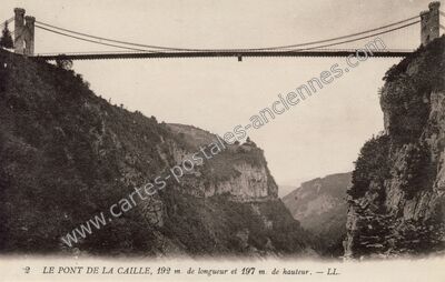 Carte postale ancienne Pont de la Caille — Cruseilles (Haute-Savoie)