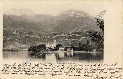 Carte postale ancienne Chateau de Duingt — Duingt (Haute-Savoie)