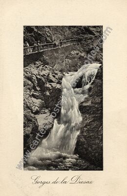 Carte postale ancienne Gorges de la Diosaz — Les Houches (Haute-Savoie)