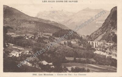 Carte postale ancienne Chaine des Fizz - Les Chavants — Les Houches (Haute-Savoie)