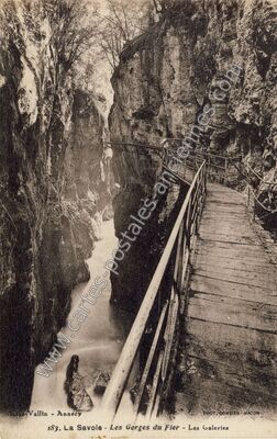 Carte postale ancienne Gorges du Fier — Lovagny (Haute-Savoie)
