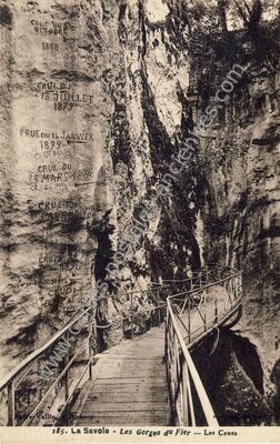 Carte postale ancienne Gorges du Fier — Lovagny (Haute-Savoie)
