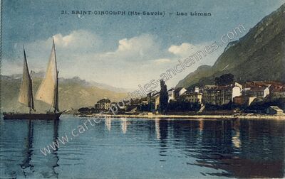 Carte postale ancienne Lac Léman — Saint-Gingolph (Haute-Savoie)