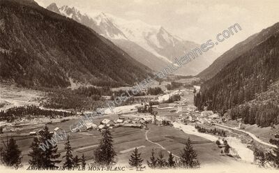 Carte postale ancienne Argentieres — Servoz (Haute-Savoie)