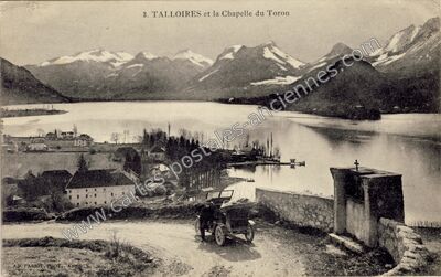 Carte postale ancienne Talloires et la Chapelle du Toron — Talloires (Haute-Savoie)