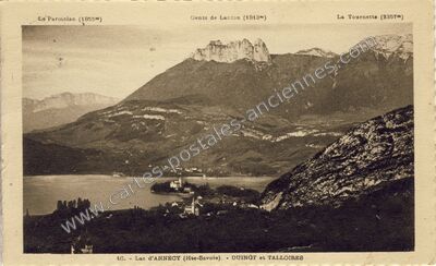 Carte postale ancienne Lac d'ANNECY. - DUINGT et TALLOIRES — Talloires (Haute-Savoie)
