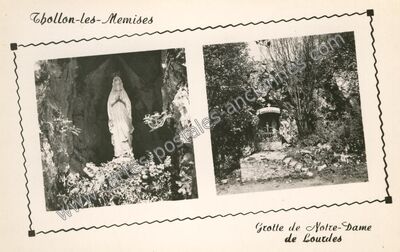 Carte postale ancienne Grotte de Notre-Dame de Lourdes — Thollon-les-Mémises (Haute-Savoie)