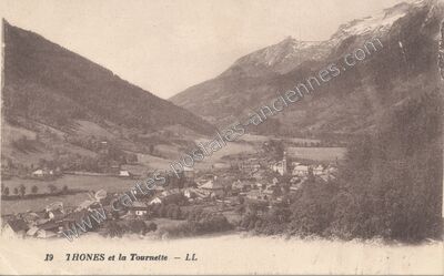 Carte postale ancienne Thônes et la Tournette — Thônes (Haute-Savoie)