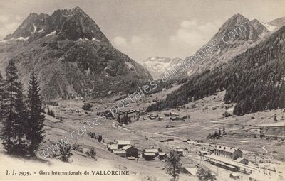Carte postale ancienne Gare internationale — Vallorcine (Haute-Savoie)