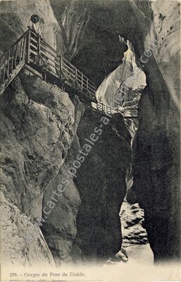 Carte postale ancienne Gorges du Pont du Diable — La Vernaz (Haute-Savoie)