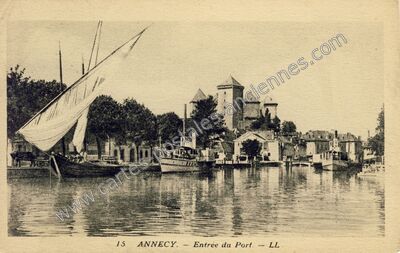 Carte postale ancienne Entrée du Port — Annecy (Haute-Savoie)