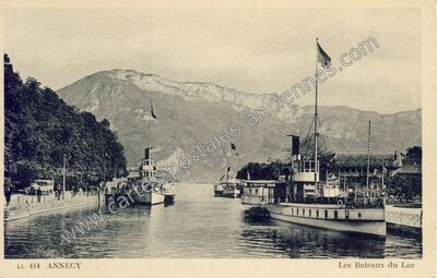 Carte postale ancienne Les Bateaux du Lac — Annecy (Haute-Savoie)