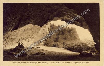 Carte postale ancienne La gueule d'OUAN — Fillinges (Haute-Savoie)