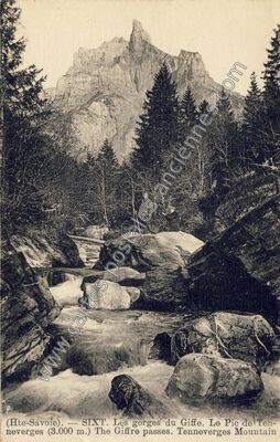 Carte postale ancienne Gorges du Giffe — Sixt-Fer-à-Cheval (Haute-Savoie)