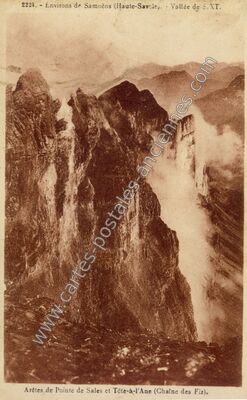 Carte postale ancienne Pointe de Sales — Sixt-Fer-à-Cheval (Haute-Savoie)