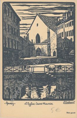 Carte postale ancienne L'Eglise Saint-Maurice — Annecy (Haute-Savoie)