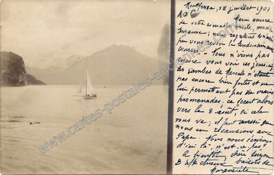 Carte postale ancienne Lac d'Annecy — Annecy (Haute-Savoie)