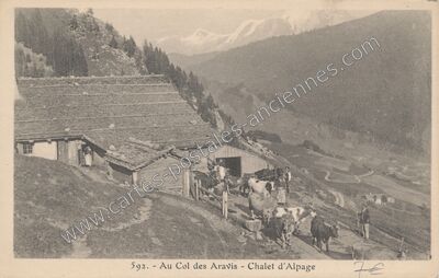 Carte postale ancienne Col des Aravis — La Clusaz (Haute-Savoie)