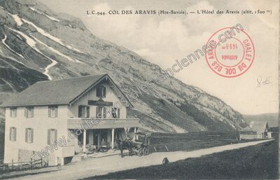 Carte postale ancienne Col des Aravis — La Clusaz (Haute-Savoie)