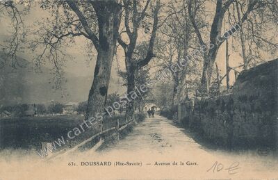 Carte postale ancienne Avenue de la Gare — Doussard (Haute-Savoie)