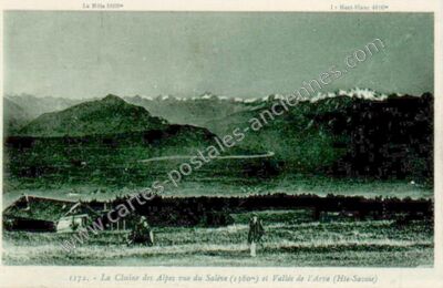 Carte postale ancienne Chaine des Alpes — Monnetier-Mornex (Haute-Savoie)