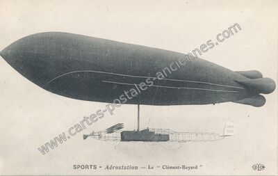 Carte postale ancienne Aérostation - Le "Clément-Bayard — Dirigeable — Aviation