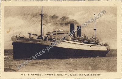 Carte postale ancienne S/S " DE GRASSE — De Grasse — Bateau