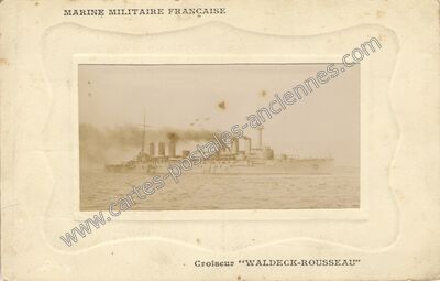 Carte postale ancienne Croiseur "WALDECK-ROUSSEAU — Waldeck Rousseau — Bateau